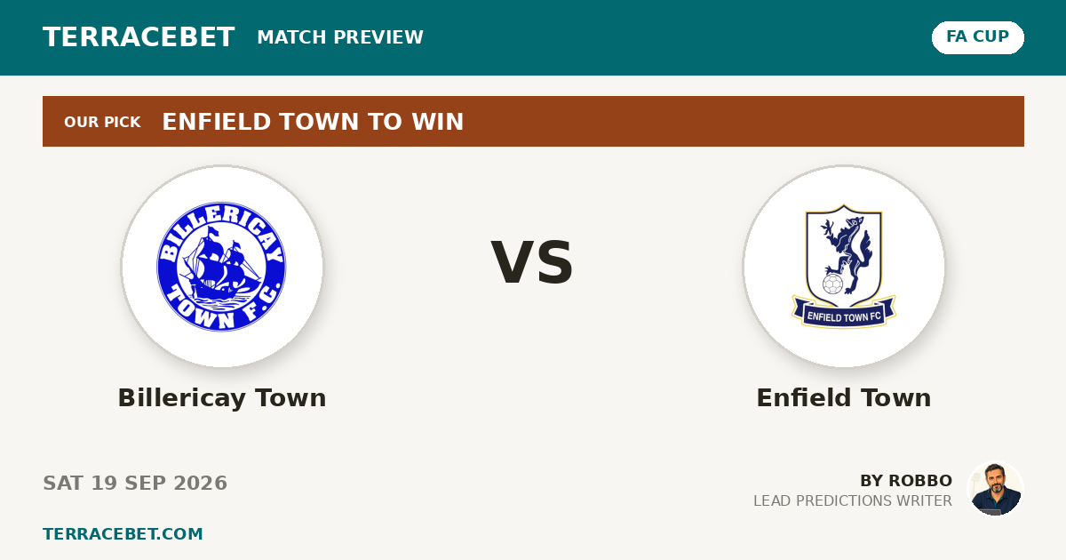 Billericay Town vs Enfield Town preview by Robbo for TerraceBet