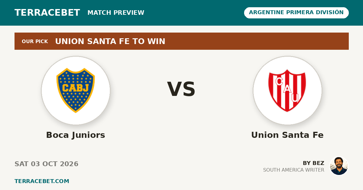 Boca Juniors vs Union Santa Fe preview by Bez for TerraceBet