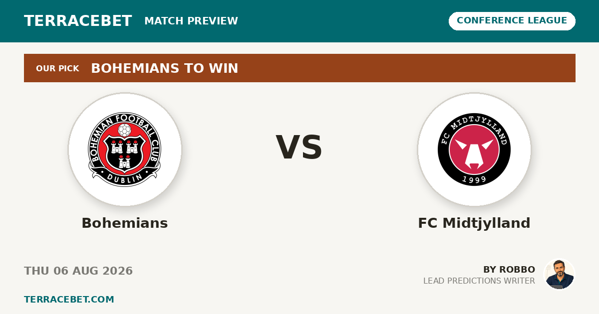 Bohemians vs FC Midtjylland preview by Robbo for TerraceBet