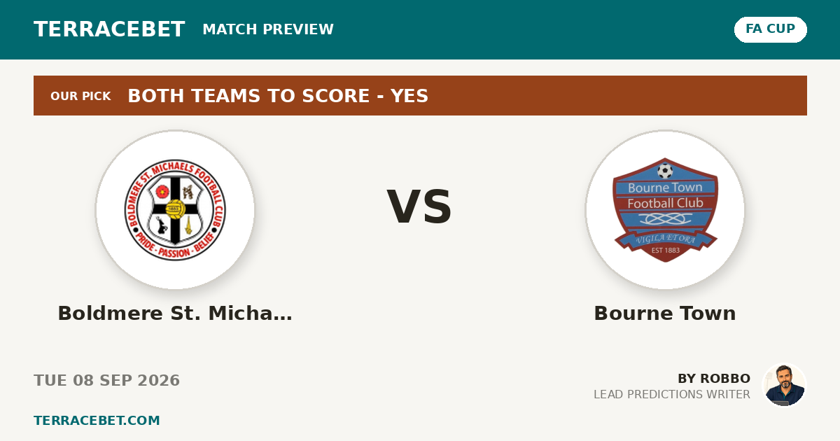 Boldmere St. Michaels vs Bourne Town preview by Robbo for TerraceBet