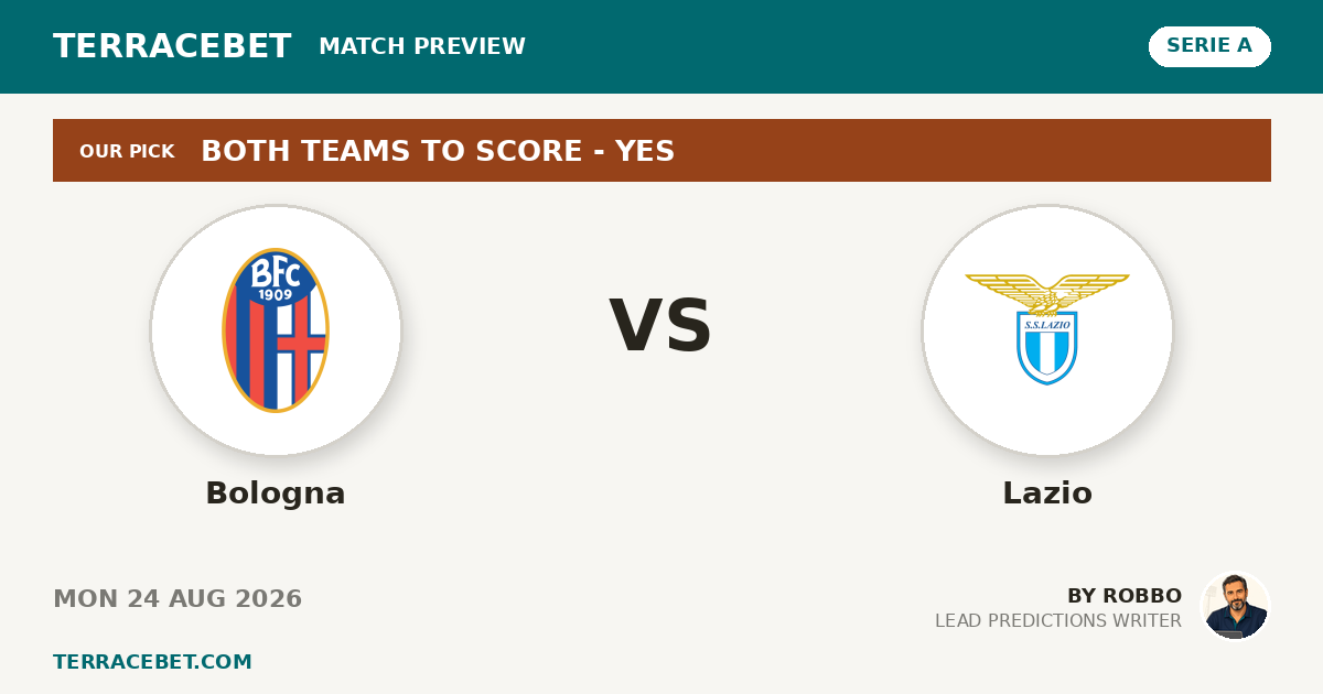 Bologna vs Lazio preview by Robbo for TerraceBet