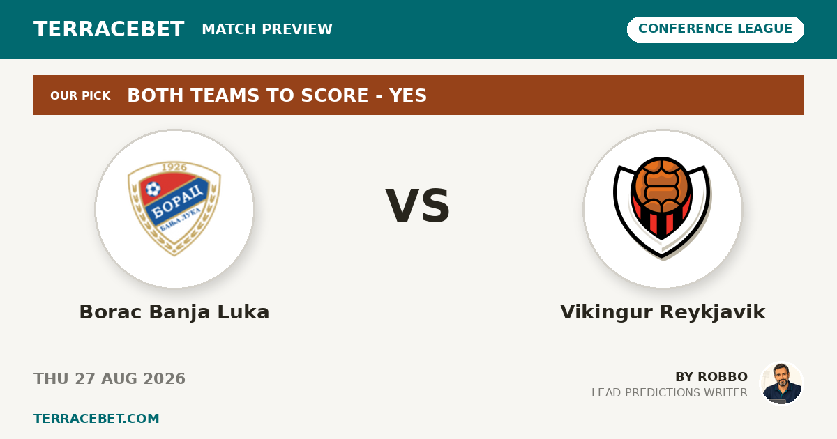 Borac Banja Luka vs Vikingur Reykjavik preview by Robbo for TerraceBet