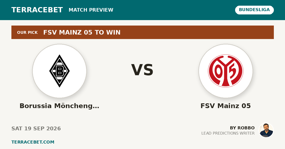 Borussia Mönchengladbach vs FSV Mainz 05 preview by Robbo for TerraceBet