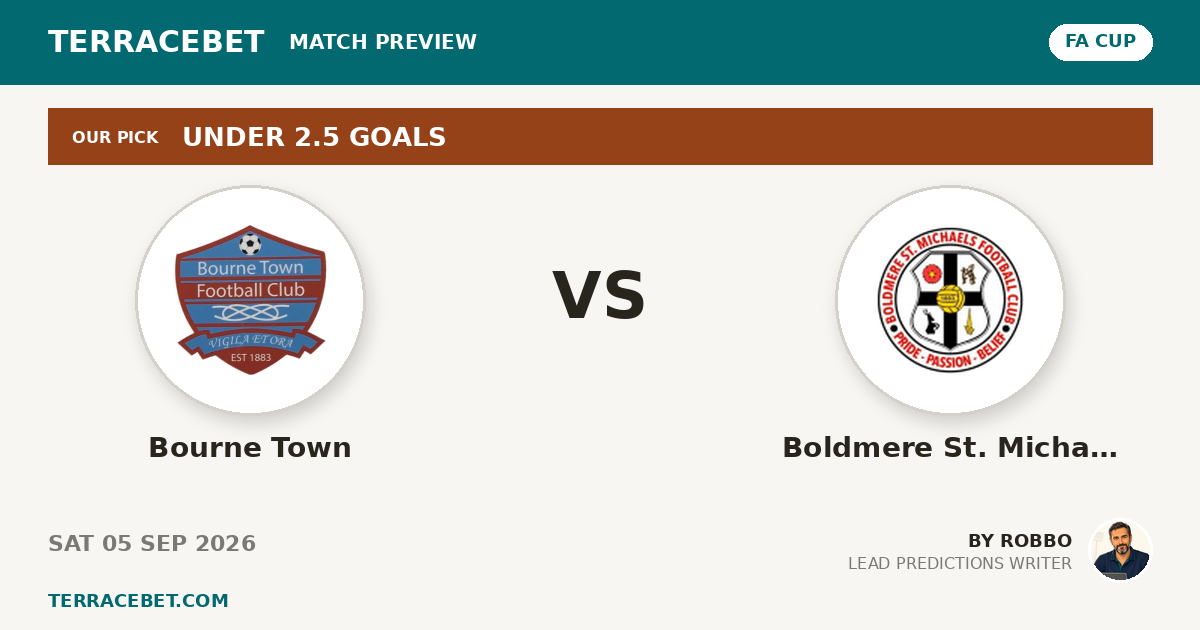 Bourne Town vs Boldmere St. Michaels preview by Robbo for TerraceBet