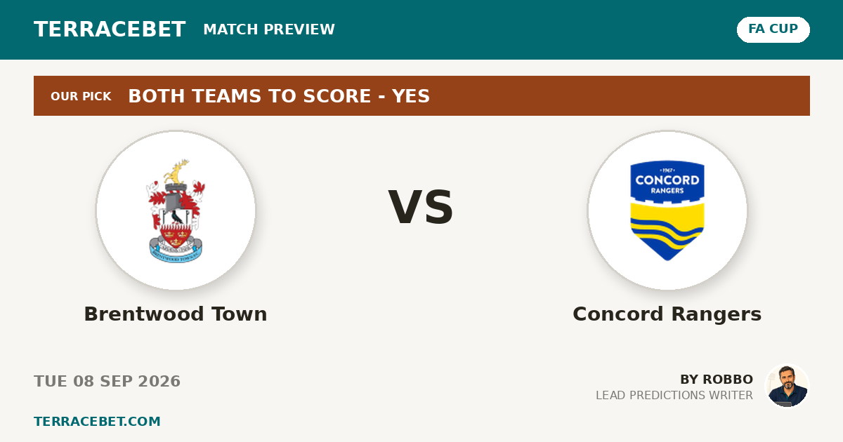 Brentwood Town vs Concord Rangers preview by Robbo for TerraceBet