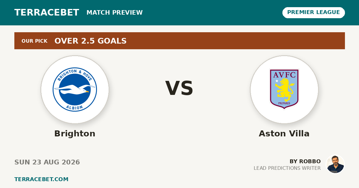 Brighton vs Aston Villa preview by Robbo for TerraceBet