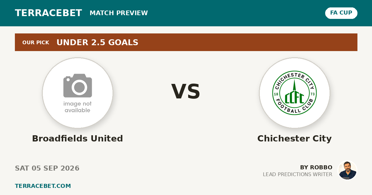 Broadfields United vs Chichester City preview by Robbo for TerraceBet