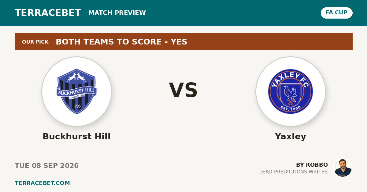 Buckhurst Hill vs Yaxley preview by Robbo for TerraceBet