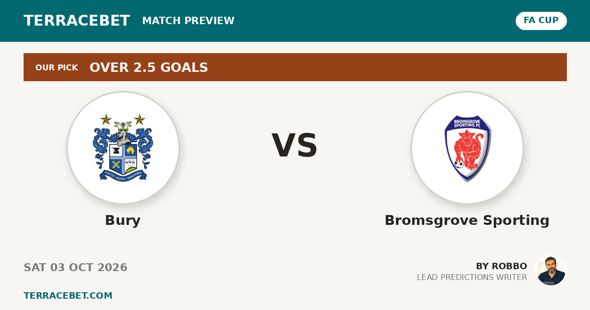 Bury vs Bromsgrove Sporting preview by Robbo for TerraceBet