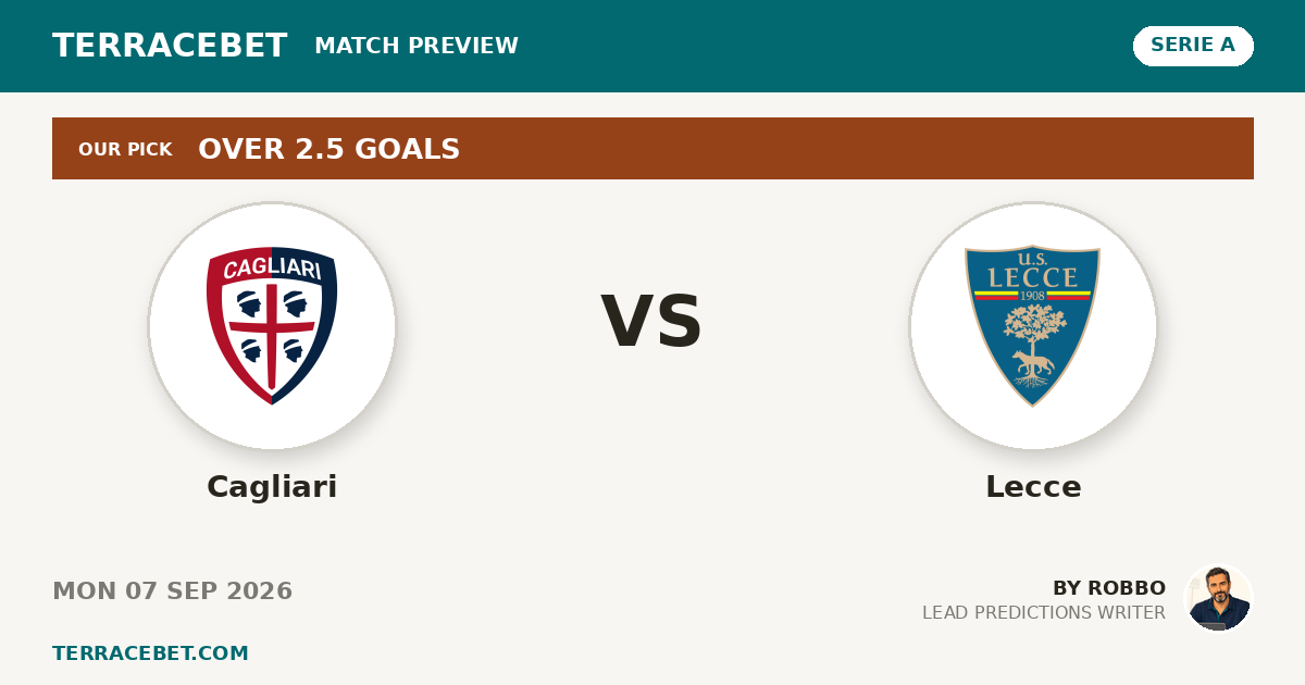 Cagliari vs Lecce preview by Robbo for TerraceBet