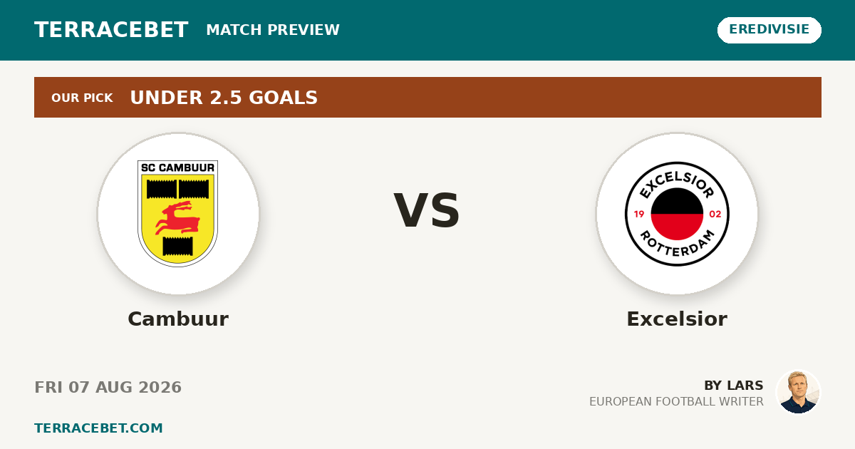 Cambuur vs Excelsior preview by Lars for TerraceBet