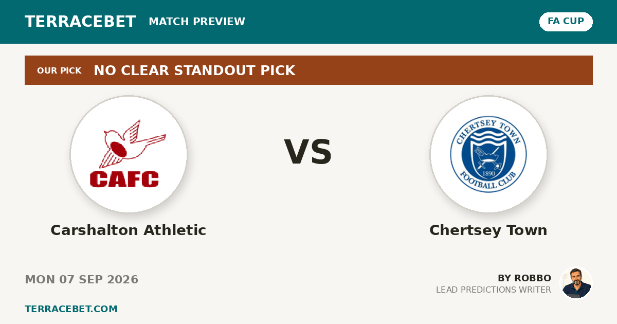 Carshalton Athletic vs Chertsey Town preview by Robbo for TerraceBet