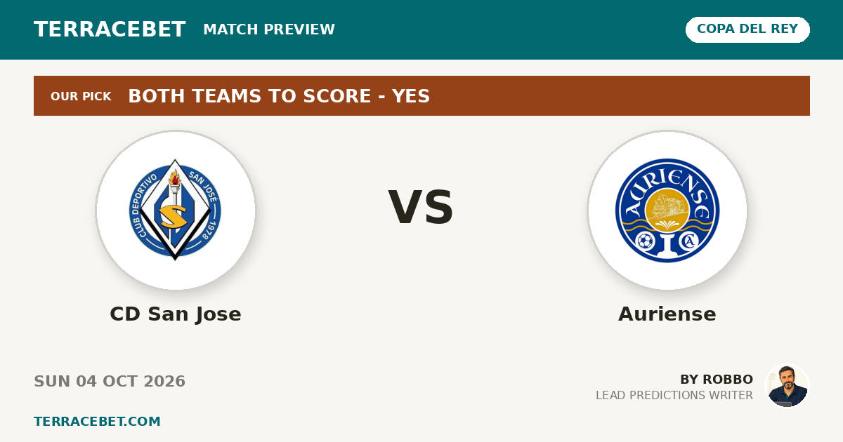 CD San Jose vs Auriense preview by Robbo for TerraceBet