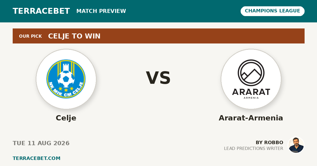 Celje vs Ararat-Armenia preview by Robbo for TerraceBet