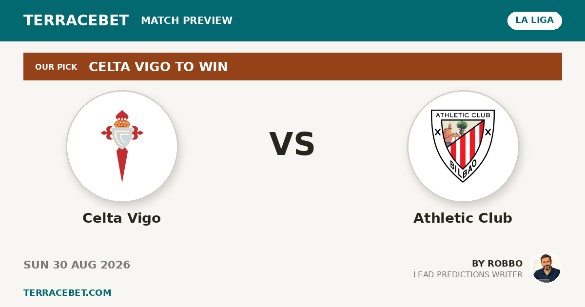 Celta Vigo vs Athletic Club preview by Robbo for TerraceBet