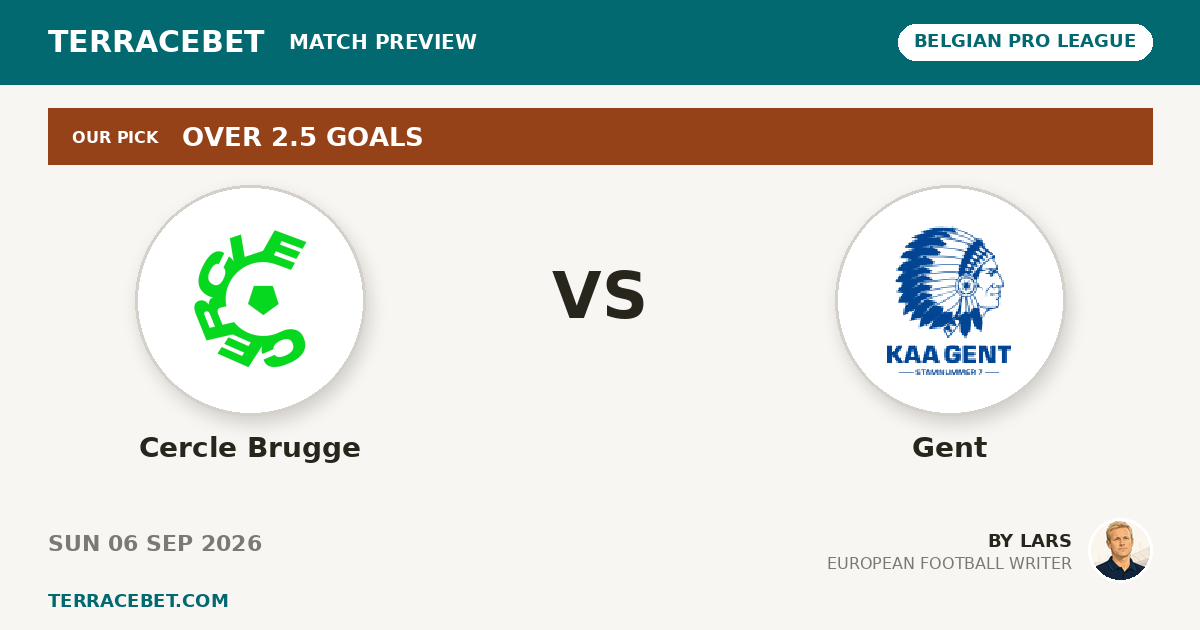 Cercle Brugge vs Gent preview by Lars for TerraceBet