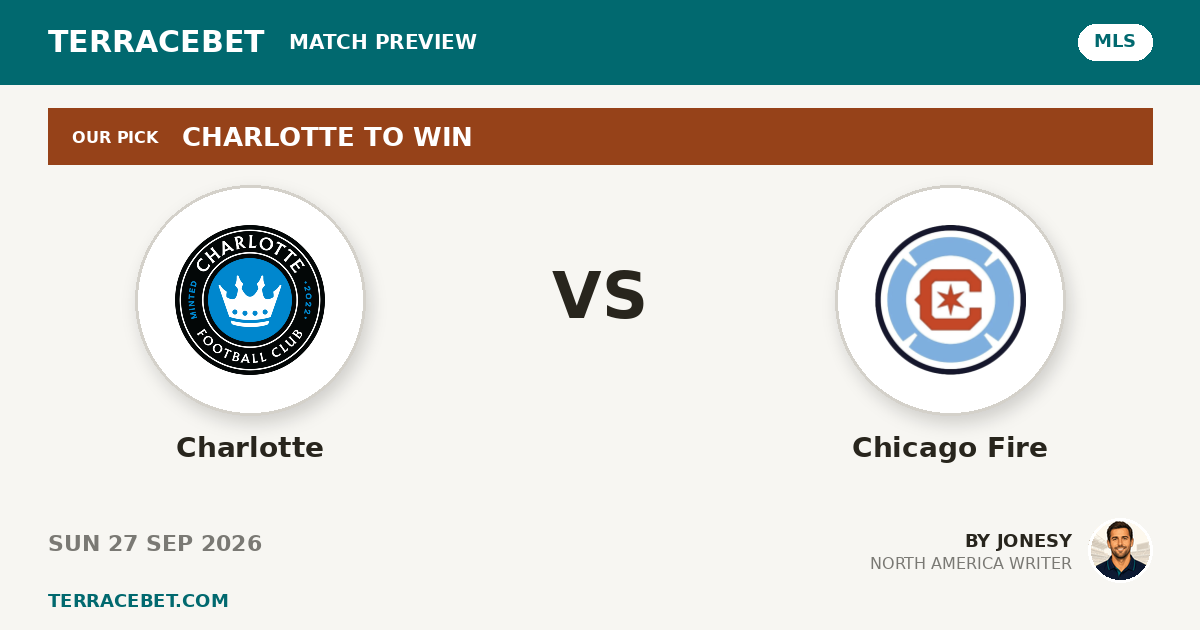 Charlotte vs Chicago Fire preview by Jonesy for TerraceBet