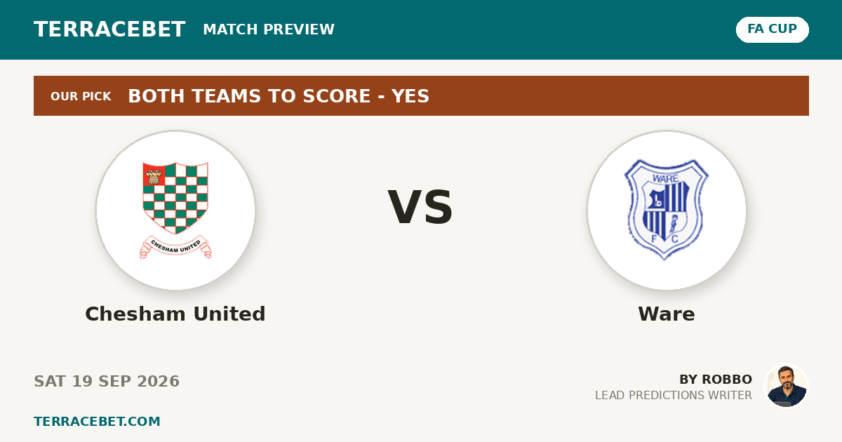 Chesham United vs Ware preview by Robbo for TerraceBet