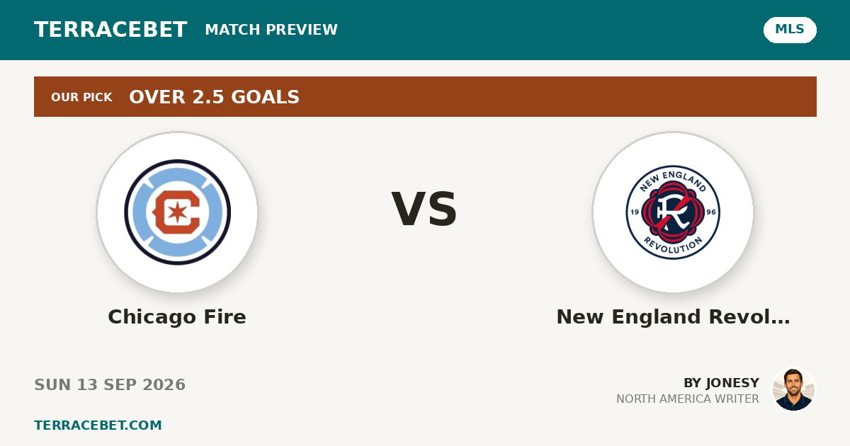 Chicago Fire vs New England Revolution preview by Jonesy for TerraceBet