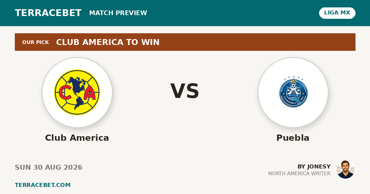 Club America vs Puebla preview by Jonesy for TerraceBet