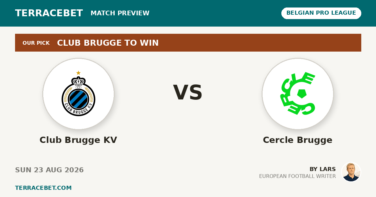 Club Brugge KV vs Cercle Brugge preview by Lars for TerraceBet