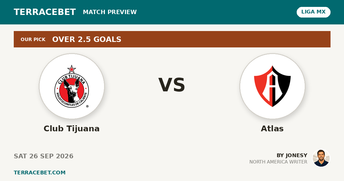 Club Tijuana vs Atlas preview by Jonesy for TerraceBet