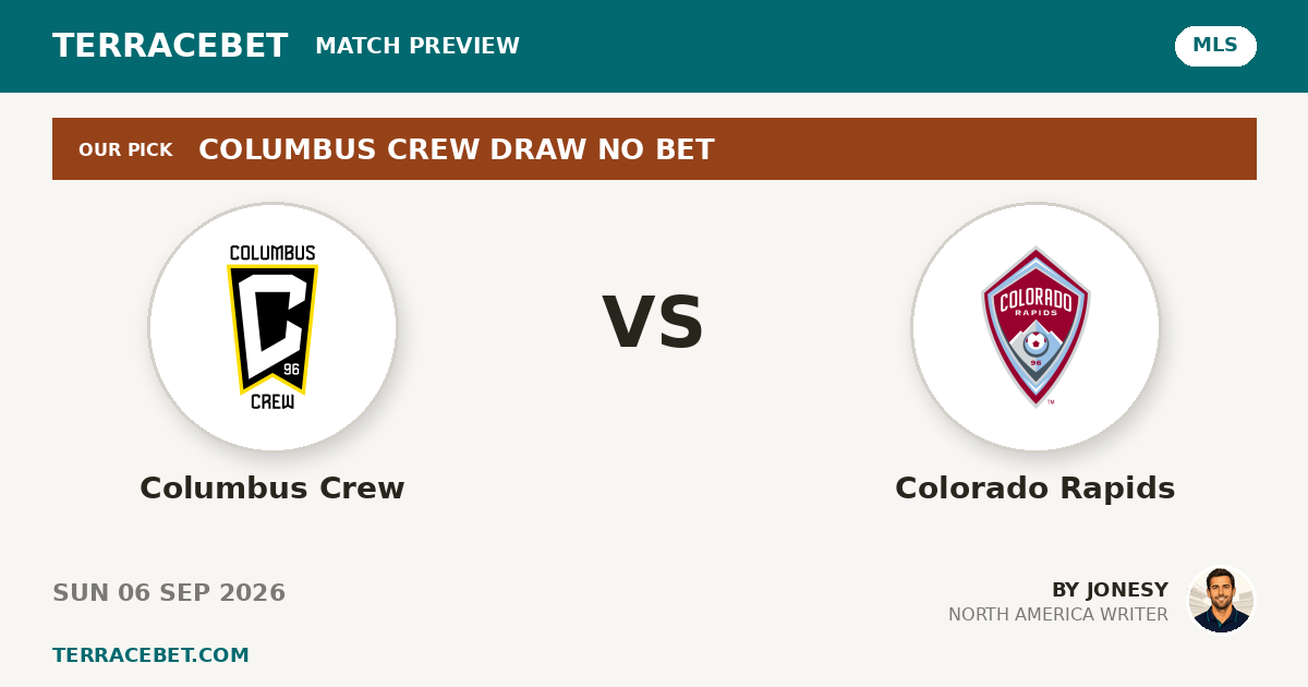Columbus Crew vs Colorado Rapids preview by Jonesy for TerraceBet