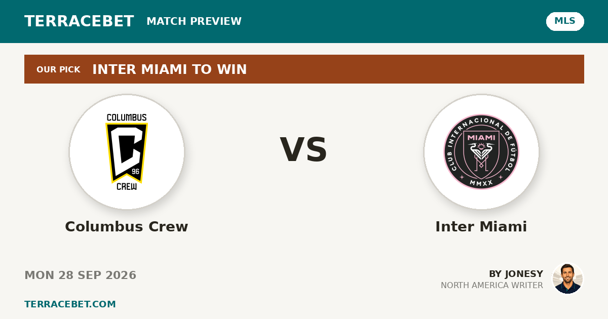 Columbus Crew vs Inter Miami preview by Jonesy for TerraceBet