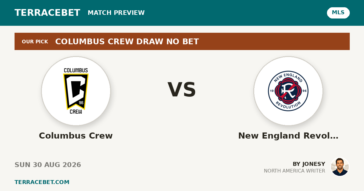 Columbus Crew vs New England Revolution preview by Jonesy for TerraceBet