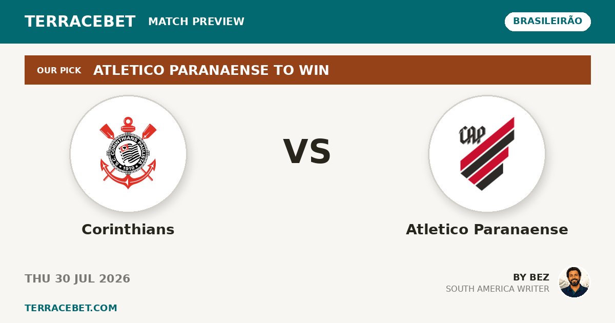 Corinthians vs Atletico Paranaense preview by Bez for TerraceBet