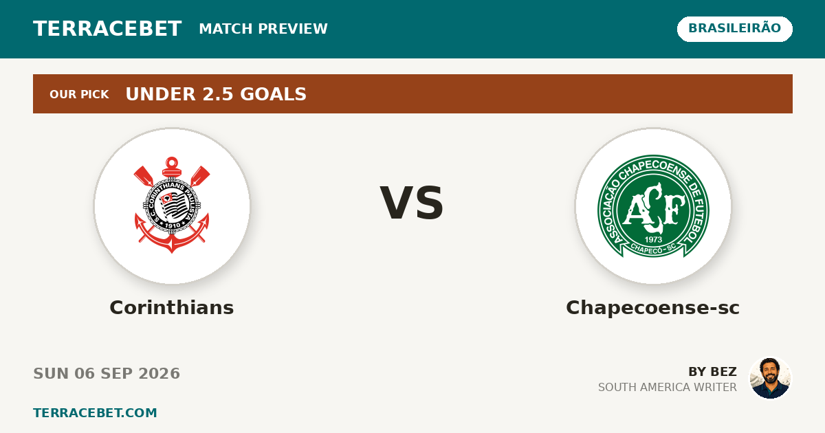 Corinthians vs Chapecoense-sc preview by Bez for TerraceBet