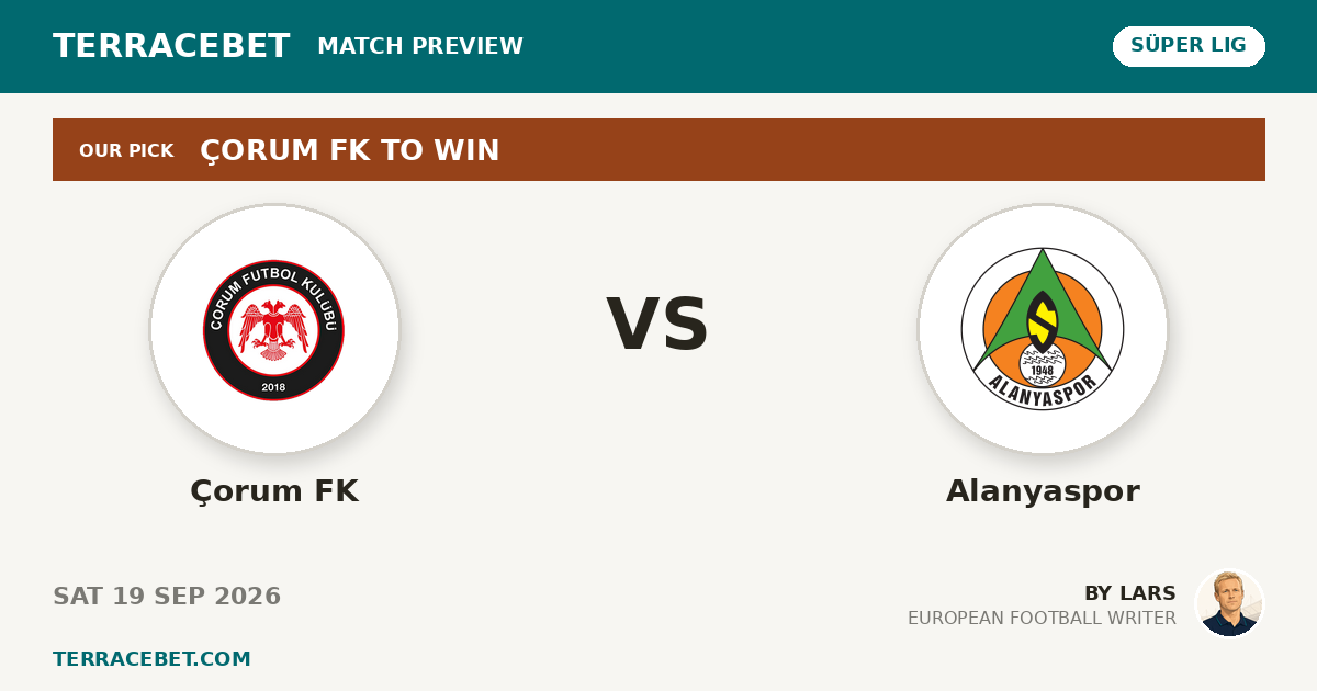 Çorum FK vs Alanyaspor preview by Lars for TerraceBet