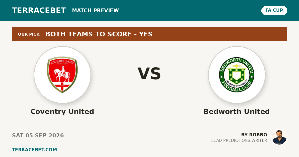 Coventry United vs Bedworth United preview by Robbo for TerraceBet