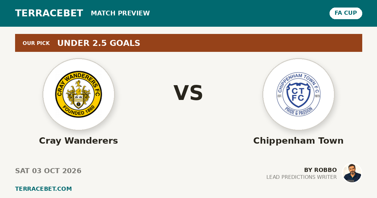 Cray Wanderers vs Chippenham Town preview by Robbo for TerraceBet