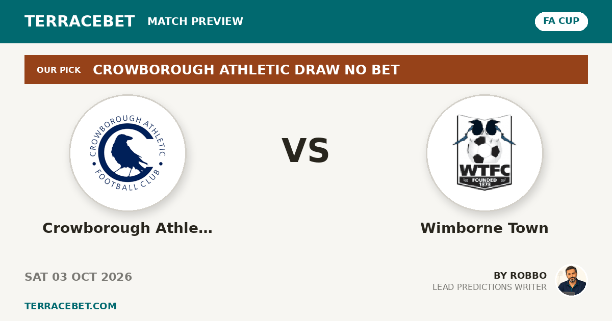 Crowborough Athletic vs Wimborne Town preview by Robbo for TerraceBet