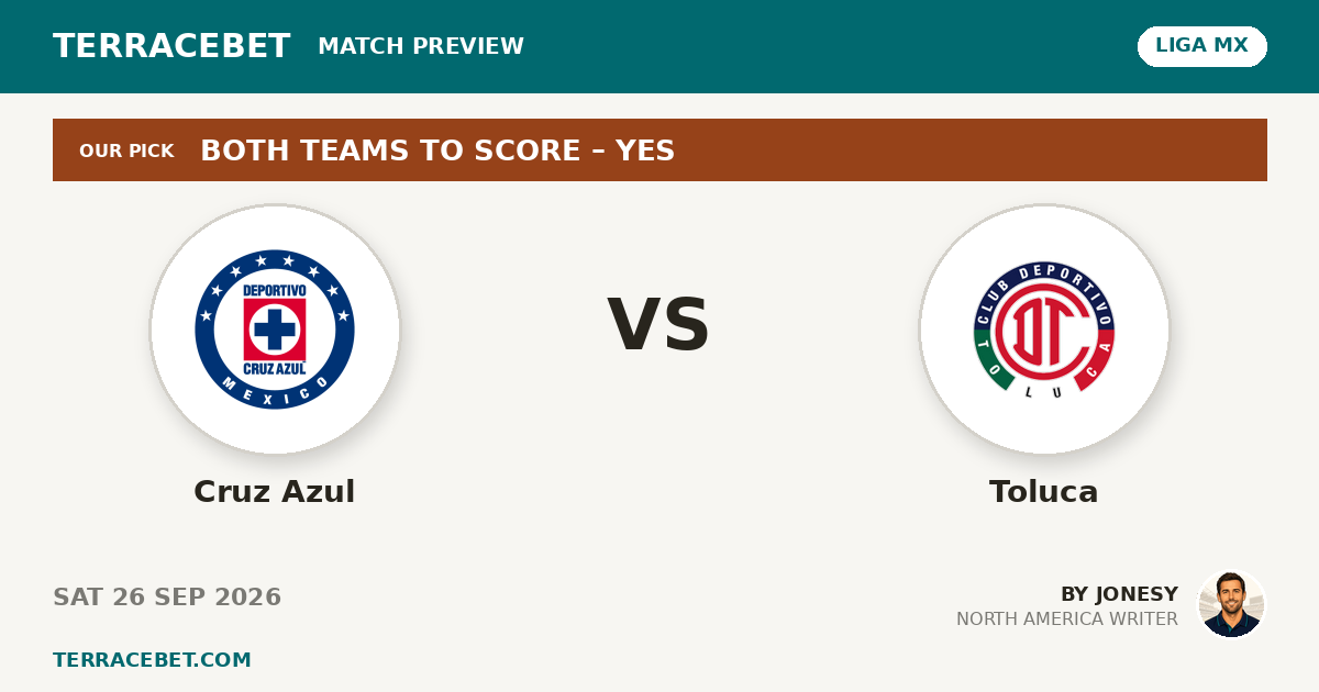 Cruz Azul vs Toluca preview by Jonesy for TerraceBet