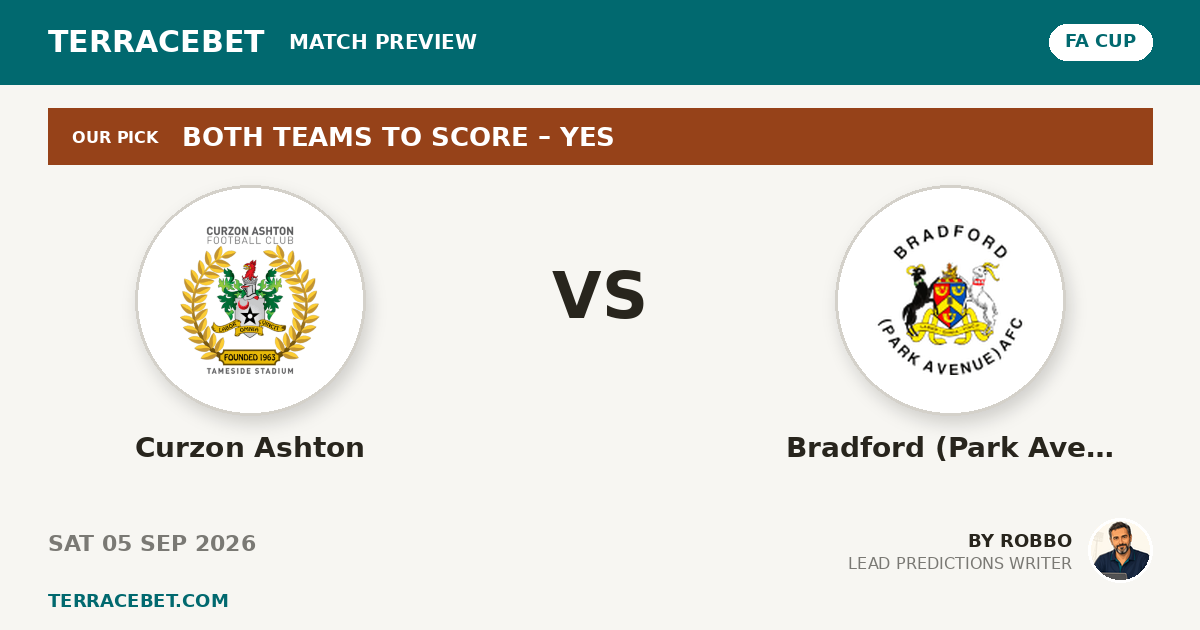Curzon Ashton vs Bradford (Park Avenue) preview by Robbo for TerraceBet