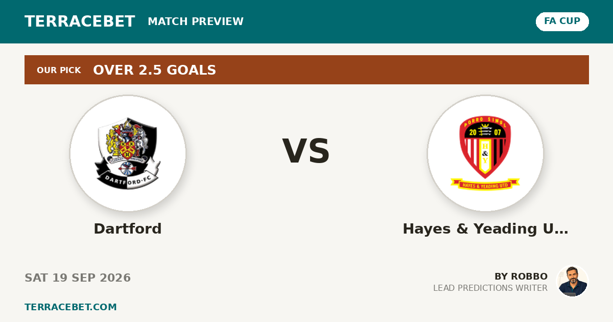 Dartford vs Hayes & Yeading United preview by Robbo for TerraceBet