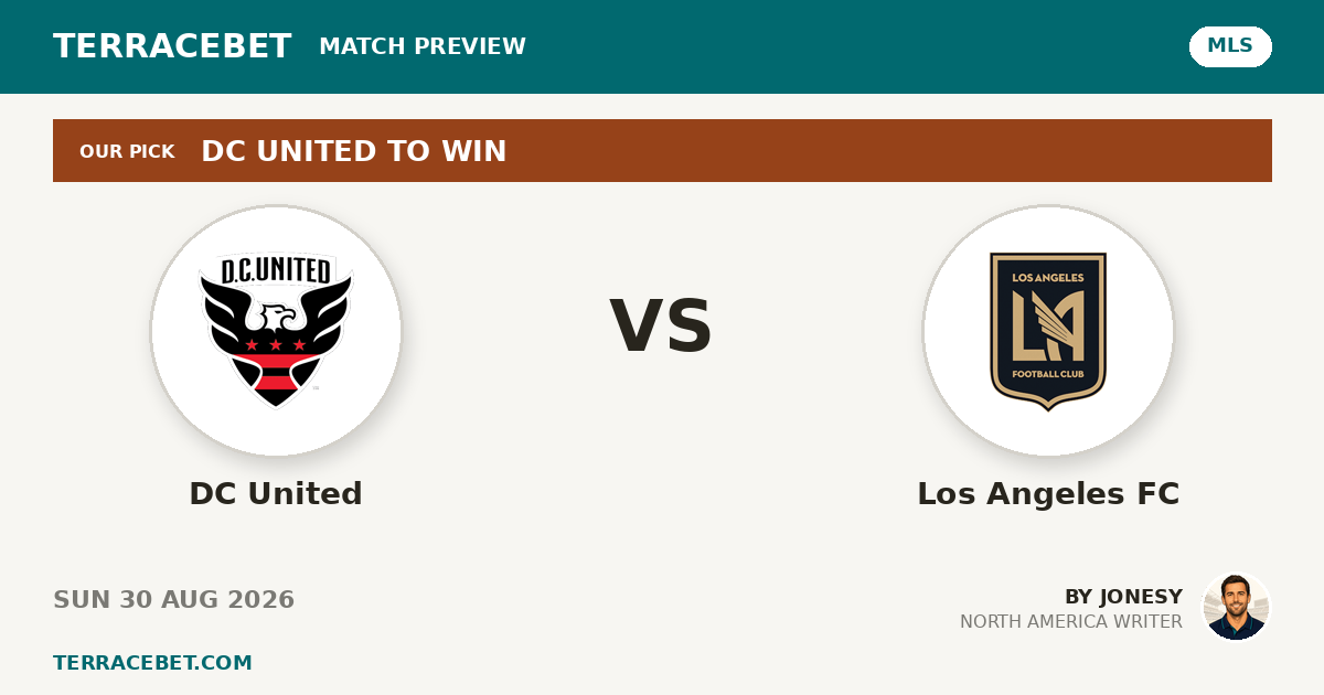 DC United vs Los Angeles FC preview by Jonesy for TerraceBet