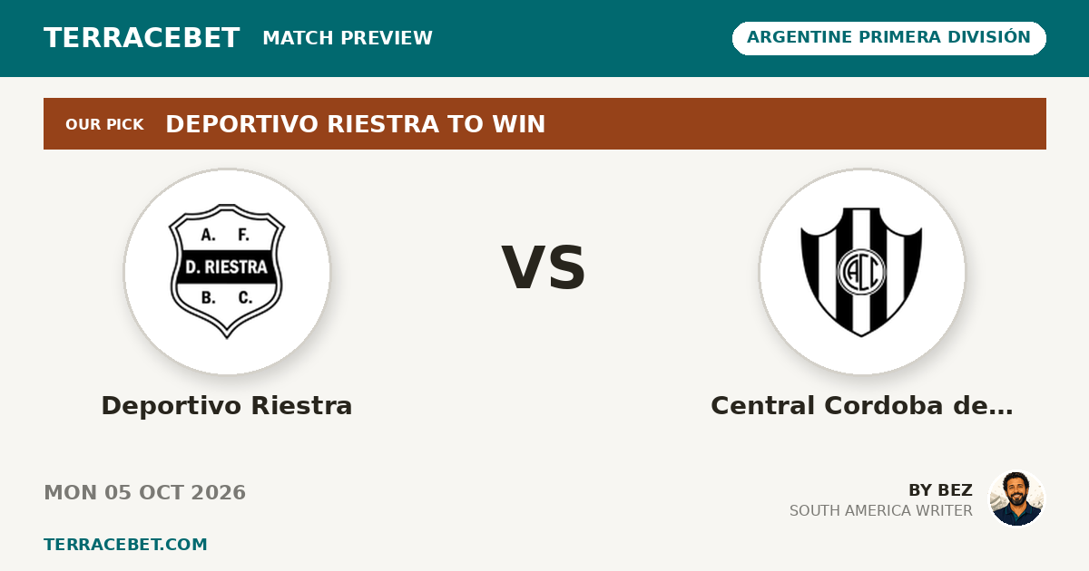 Deportivo Riestra vs Central Cordoba de Santiago preview by Bez for TerraceBet