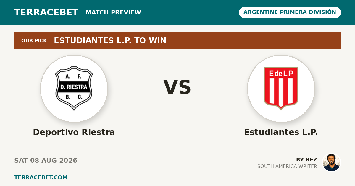 Deportivo Riestra vs Estudiantes L.P. preview by Bez for TerraceBet