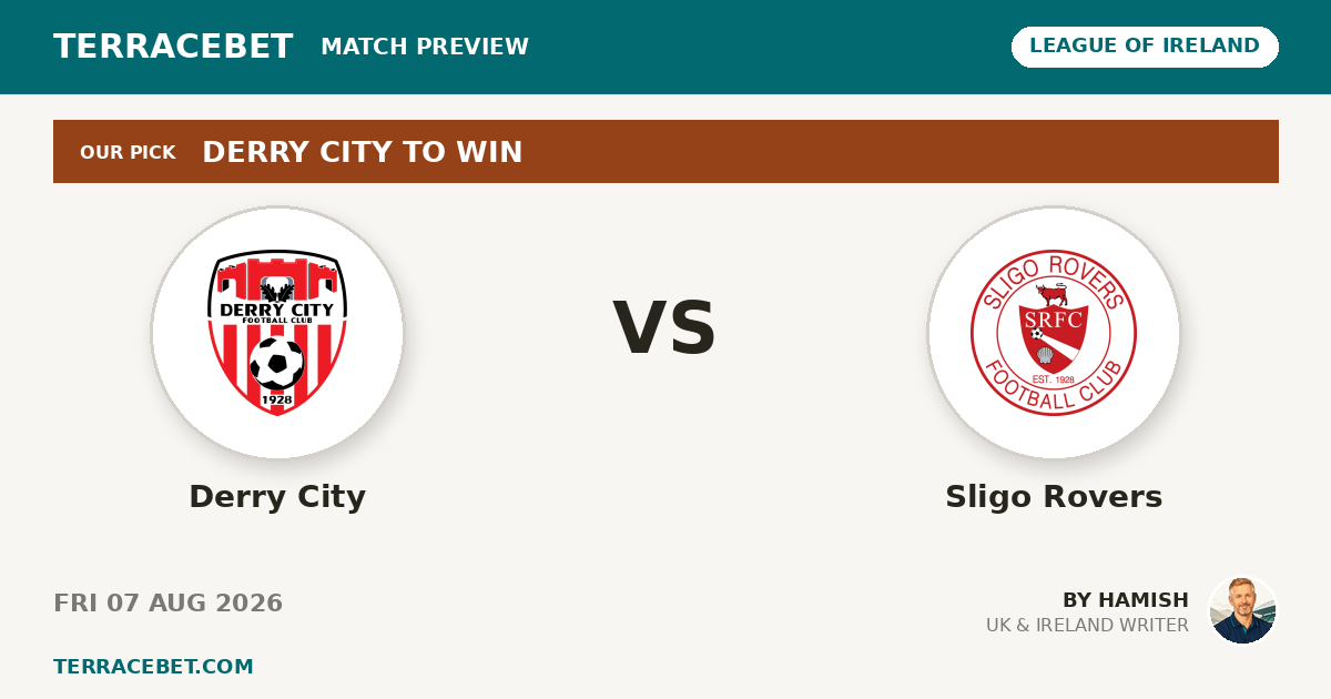 Derry City vs Sligo Rovers preview by Hamish for TerraceBet