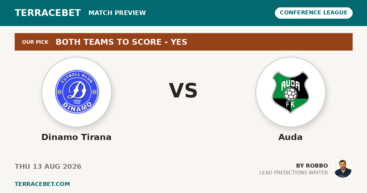 Dinamo Tirana vs Auda preview by Robbo for TerraceBet