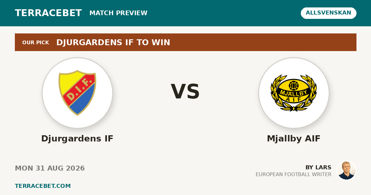 Djurgardens IF vs Mjallby AIF preview by Lars for TerraceBet