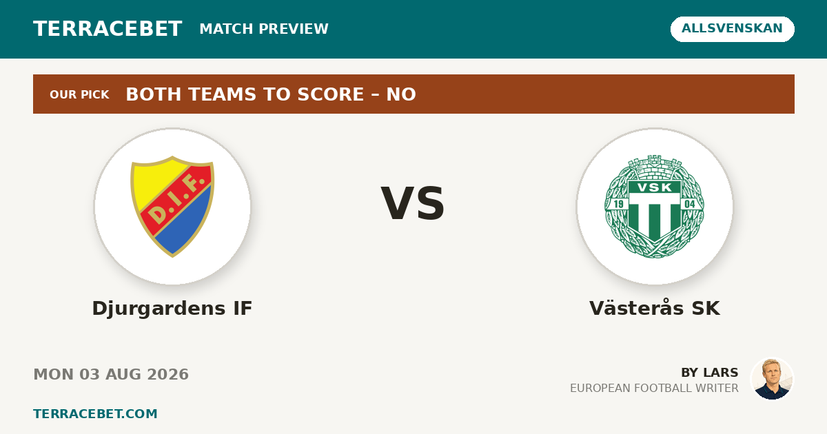 Djurgardens IF vs Västerås SK preview by Lars for TerraceBet