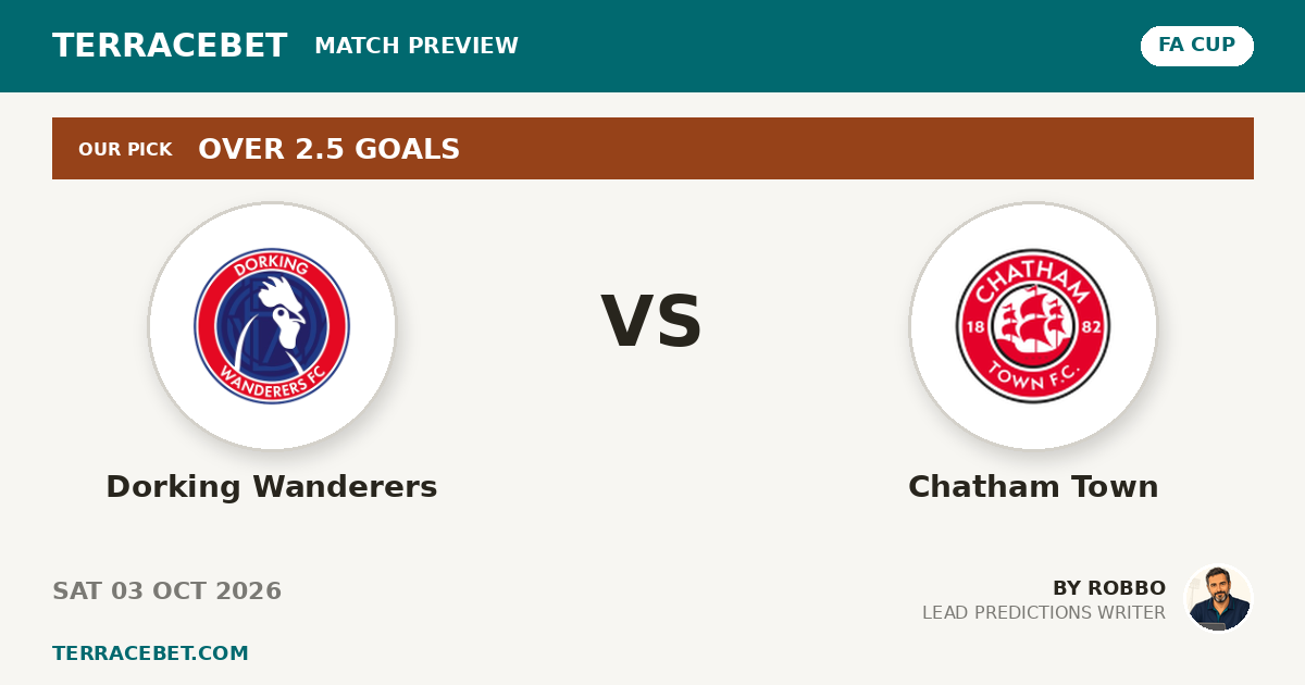 Dorking Wanderers vs Chatham Town preview by Robbo for TerraceBet