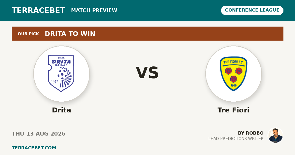 Drita vs Tre Fiori preview by Robbo for TerraceBet