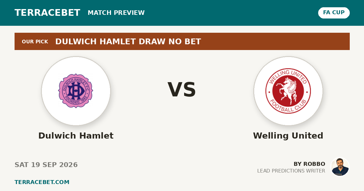 Dulwich Hamlet vs Welling United preview by Robbo for TerraceBet