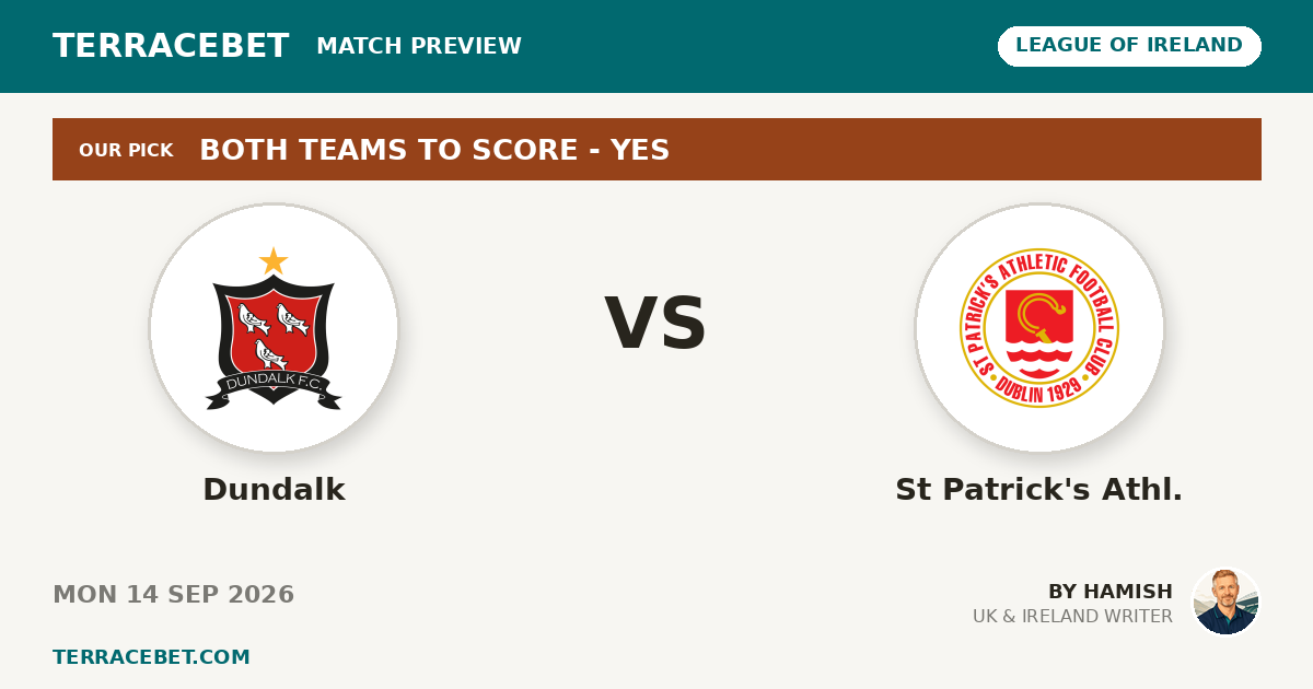 Dundalk vs St Patrick's Athl. preview by Hamish for TerraceBet