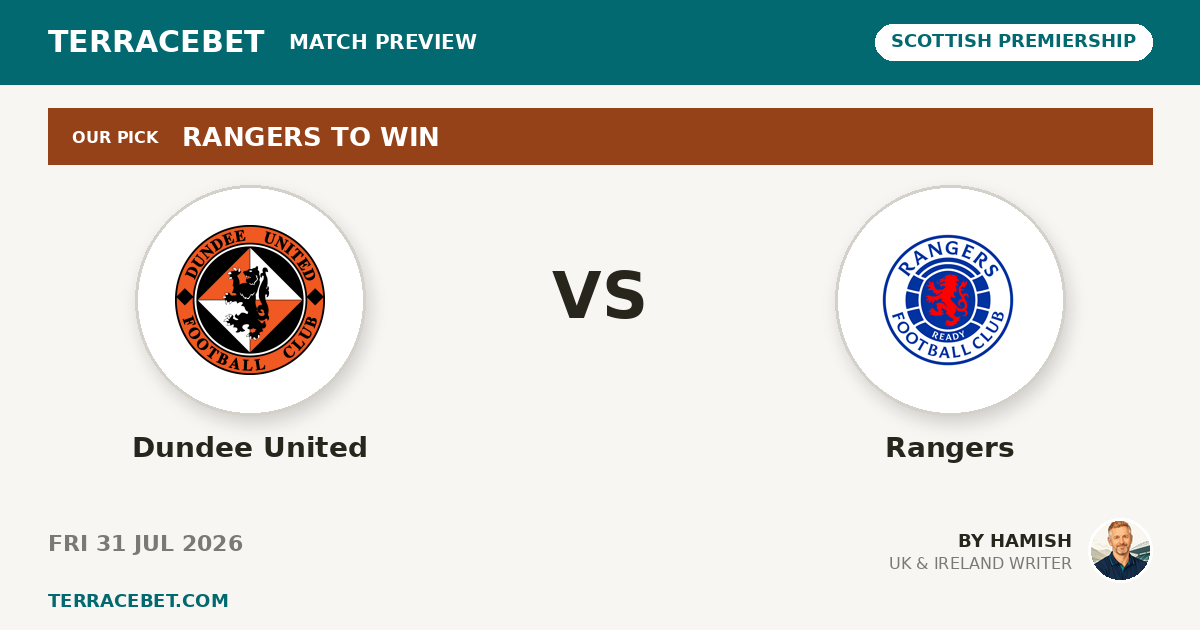 Dundee United vs Rangers preview by Hamish for TerraceBet